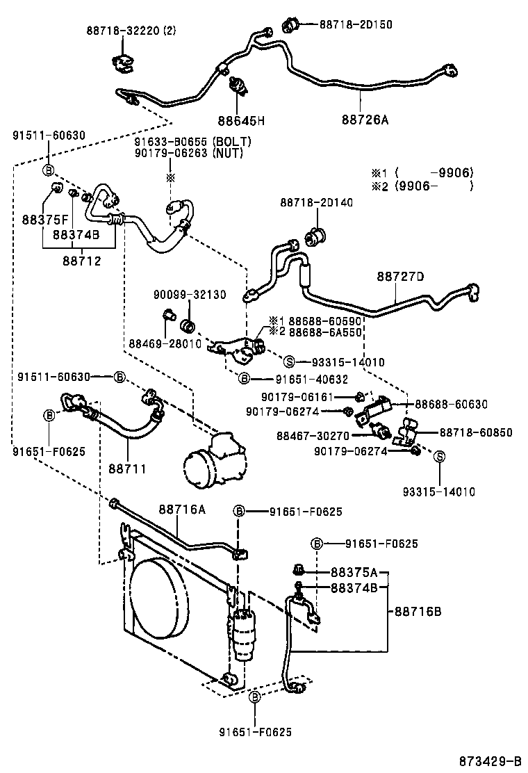  LAND CRUISER 90 |  HEATING AIR CONDITIONING COOLER PIPING