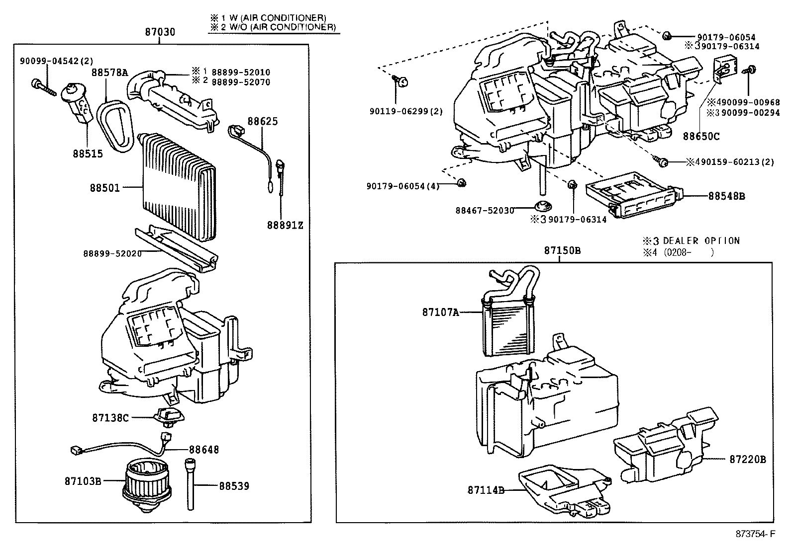  YARIS ECHO |  HEATING AIR CONDITIONING COOLER UNIT