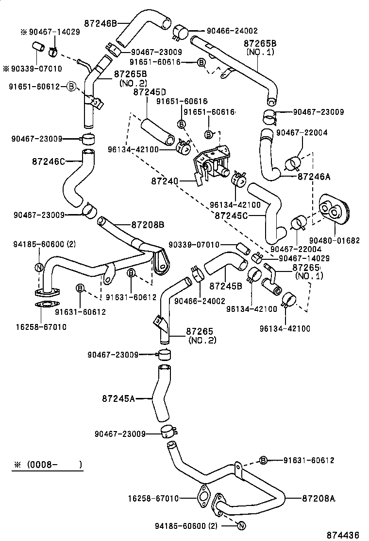  LAND CRUISER 90 |  HEATING AIR CONDITIONING WATER PIPING