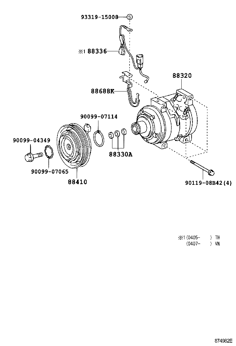  CAMRY |  HEATING AIR CONDITIONING COMPRESSOR