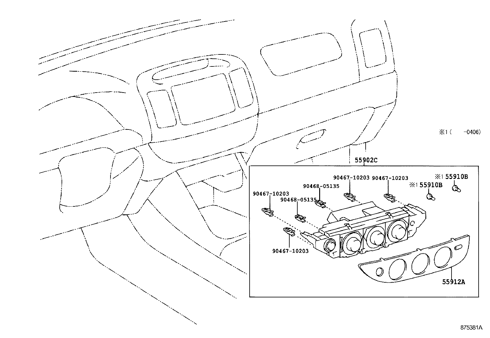  CAMRY |  HEATING AIR CONDITIONING CONTROL AIR DUCT