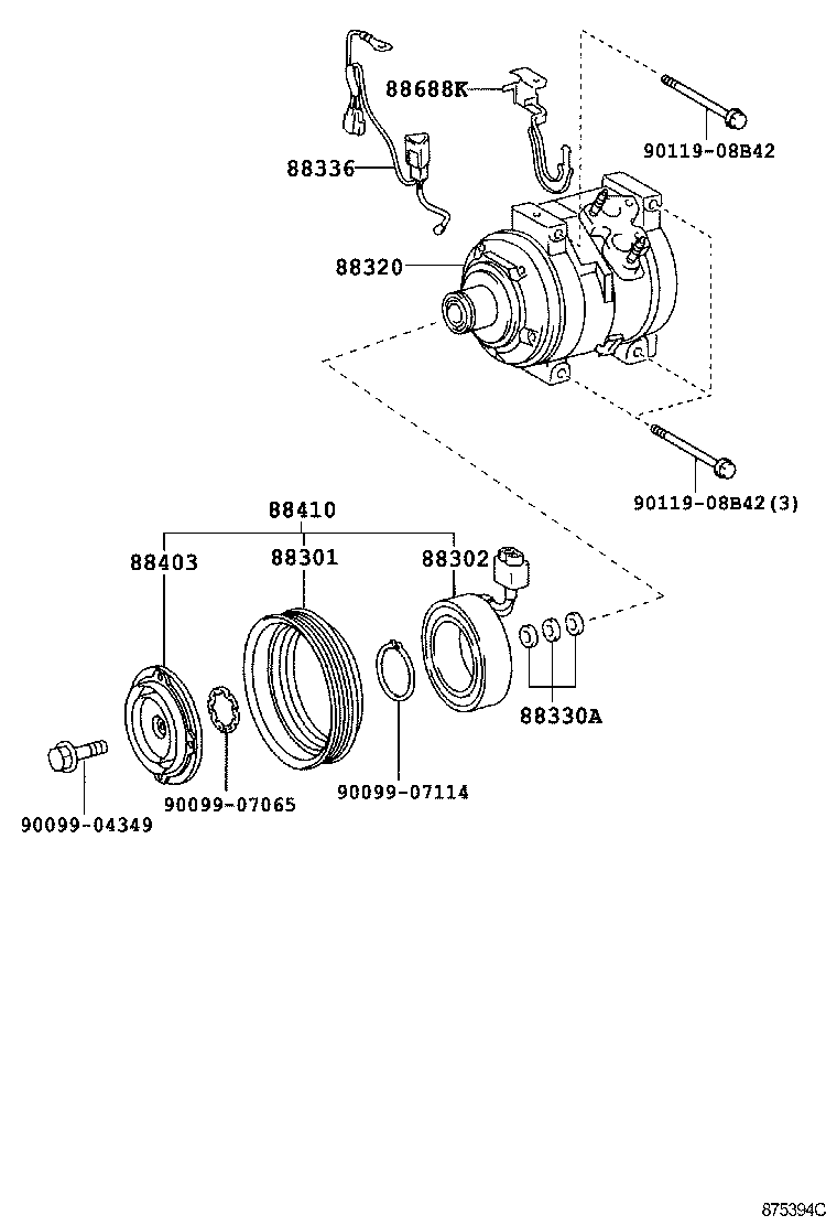  CAMRY |  HEATING AIR CONDITIONING COMPRESSOR