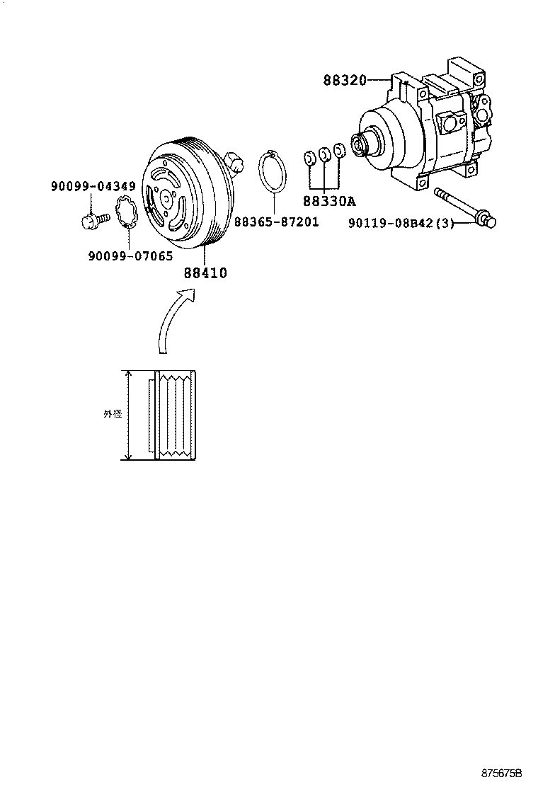  YARIS ECHO |  HEATING AIR CONDITIONING COMPRESSOR