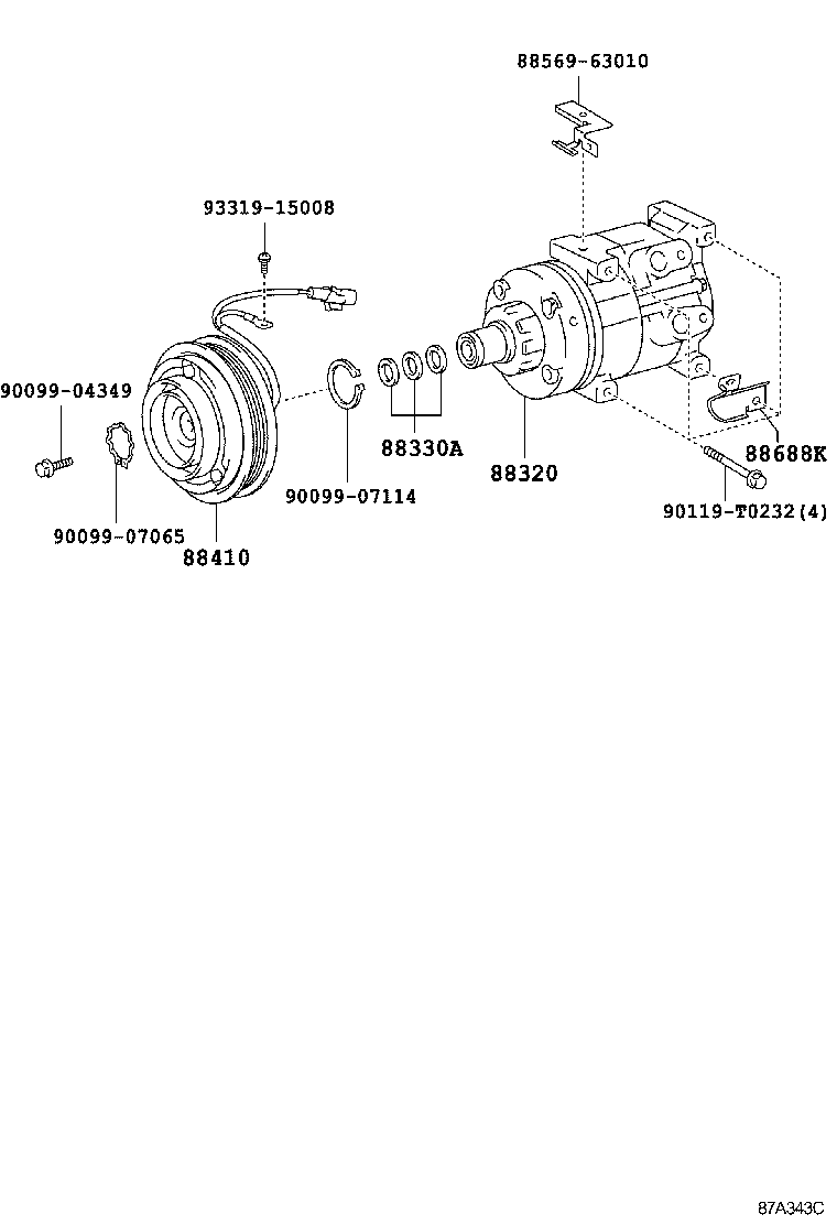  FORTUNER |  HEATING AIR CONDITIONING COMPRESSOR