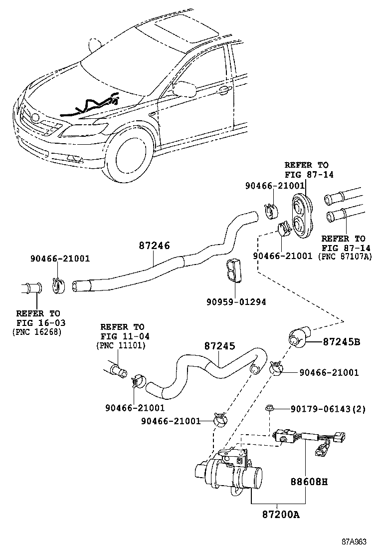  CAMRY HYBRID ASIA |  HEATING AIR CONDITIONING WATER PIPING