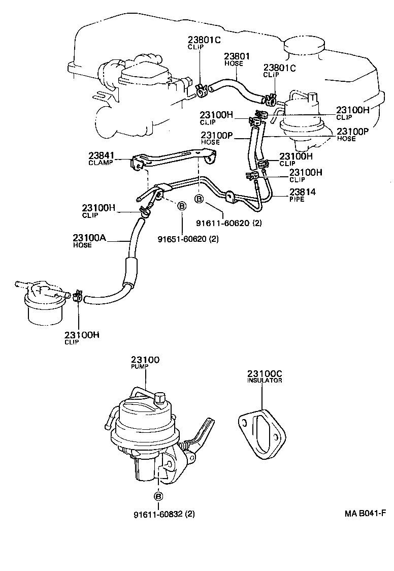  HILUX 4RUNNER |  FUEL PUMP PIPE