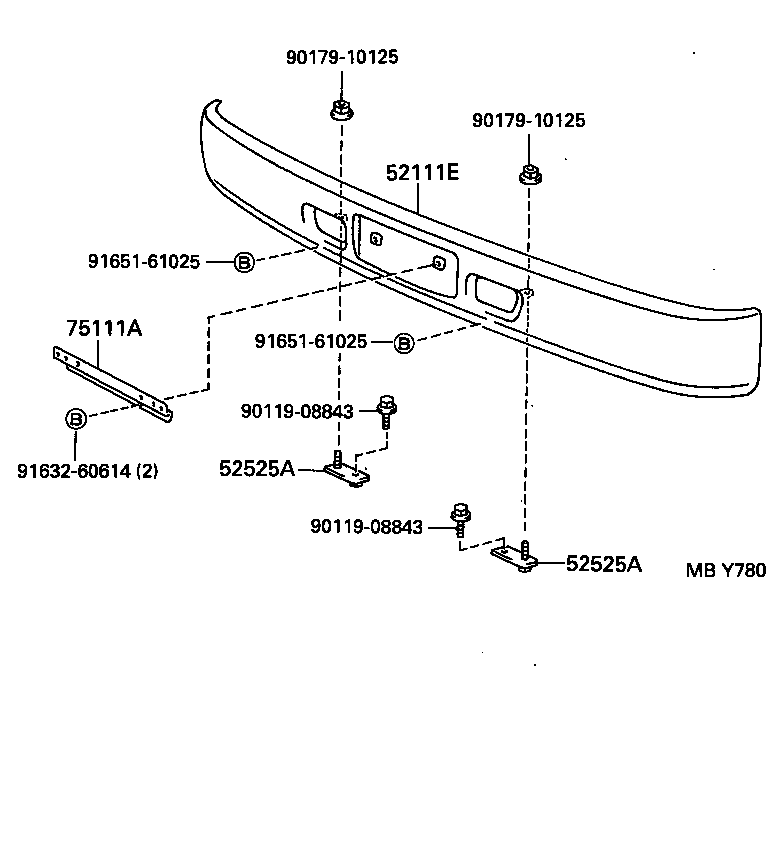  DYNA 200 |  FRONT BUMPER BUMPER STAY