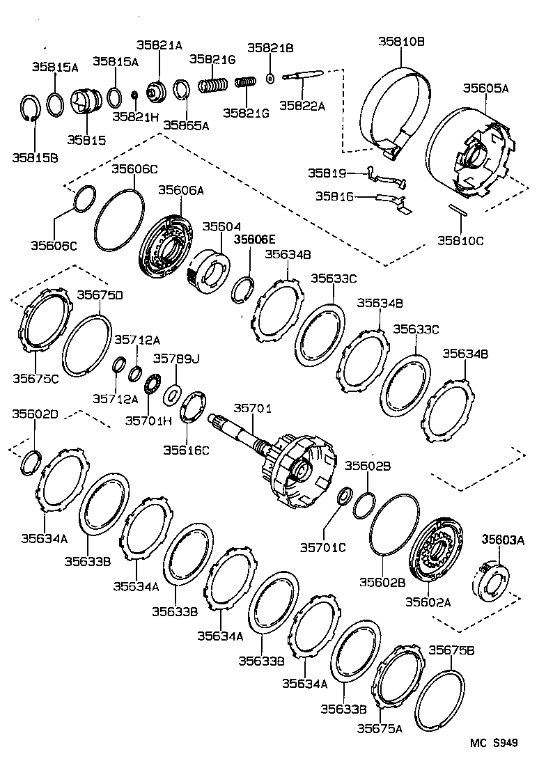  COROLLA |  BRAKE BAND MULTIPLE DISC CLUTCH ATM