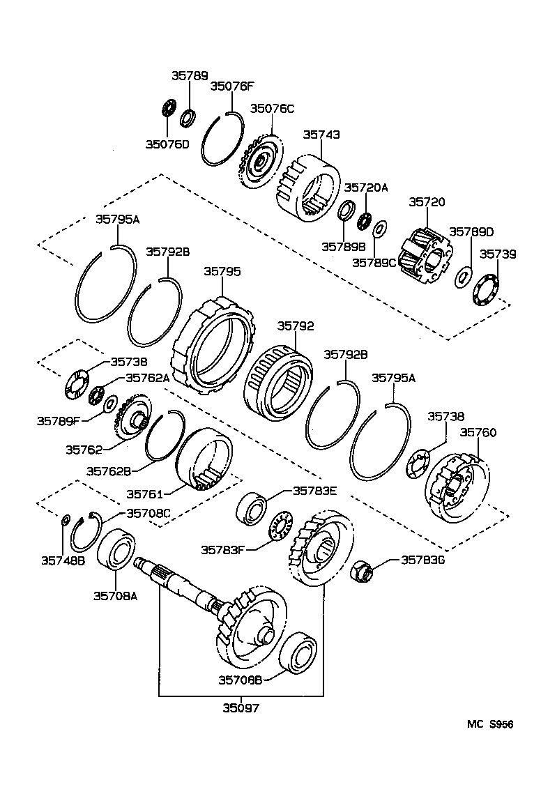  COROLLA |  PLANETARY GEAR REVERSE PISTON COUNTER GEAR ATM