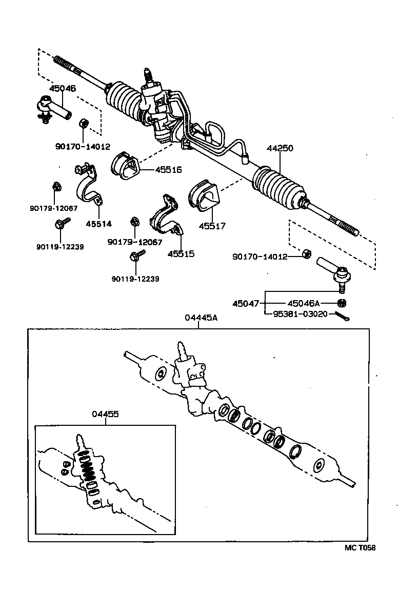  COROLLA |  FRONT STEERING GEAR LINK