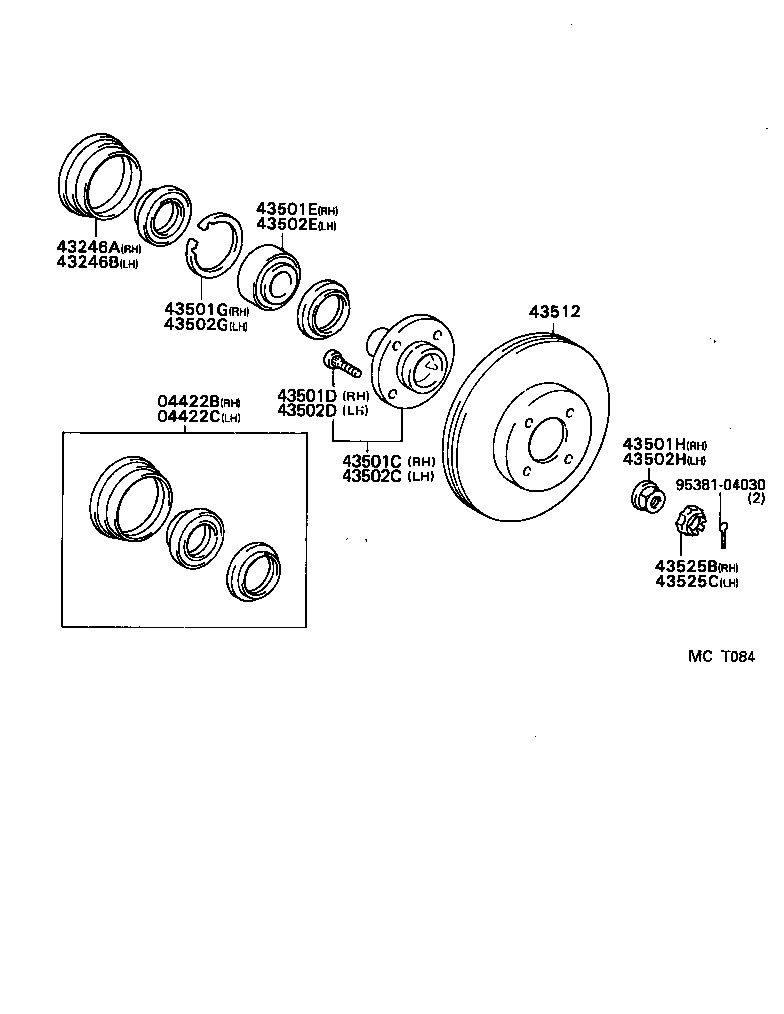  COROLLA |  FRONT AXLE HUB