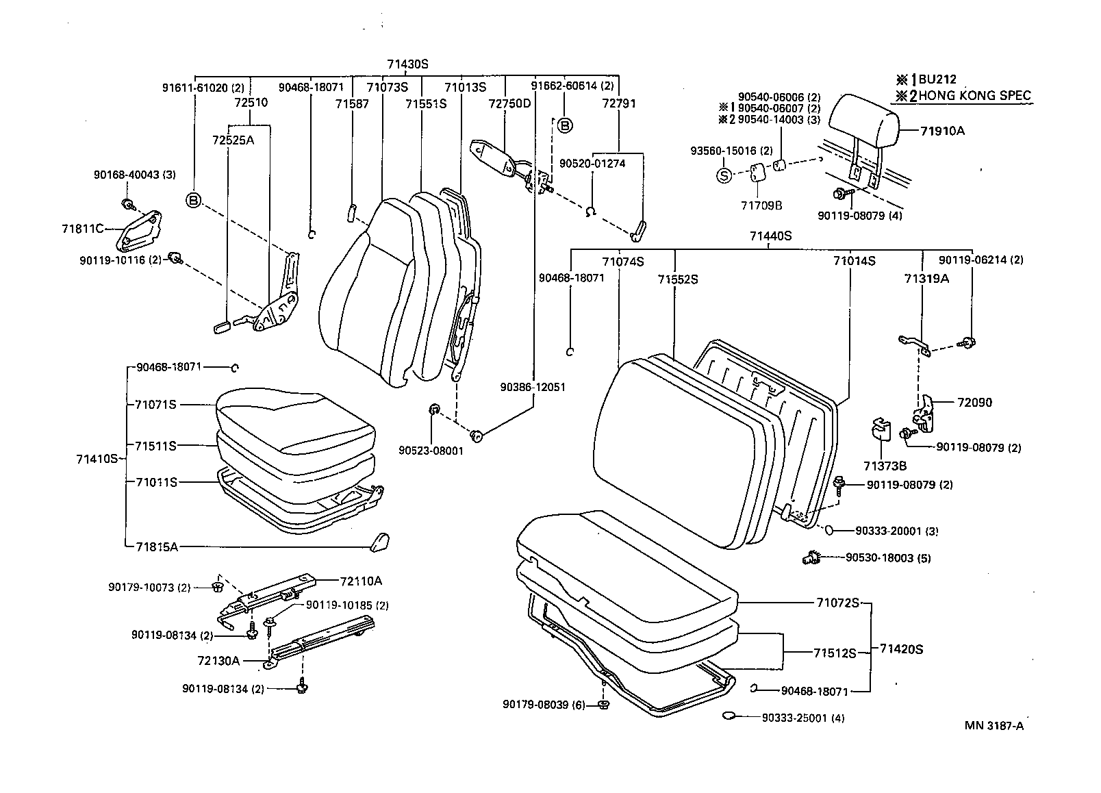  DYNA 200 |  SEAT SEAT TRACK