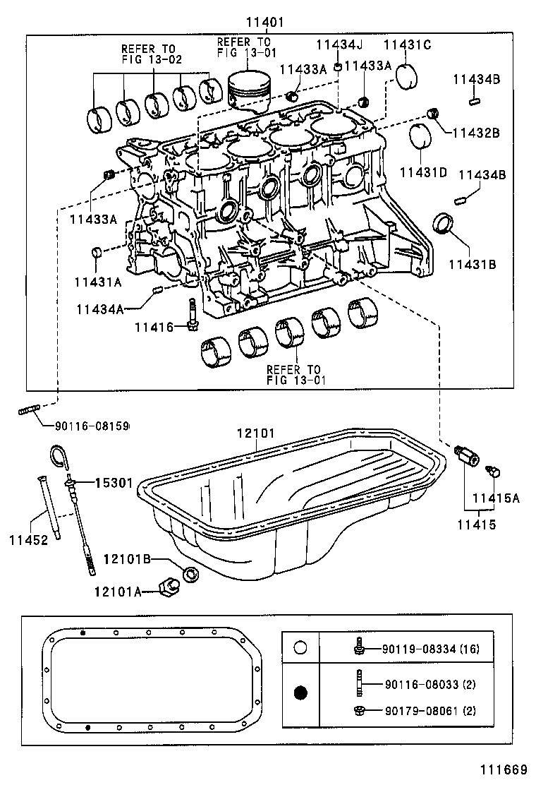  T U V |  CYLINDER BLOCK