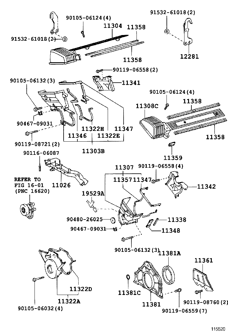  LS400 |  TIMING GEAR COVER REAR END PLATE