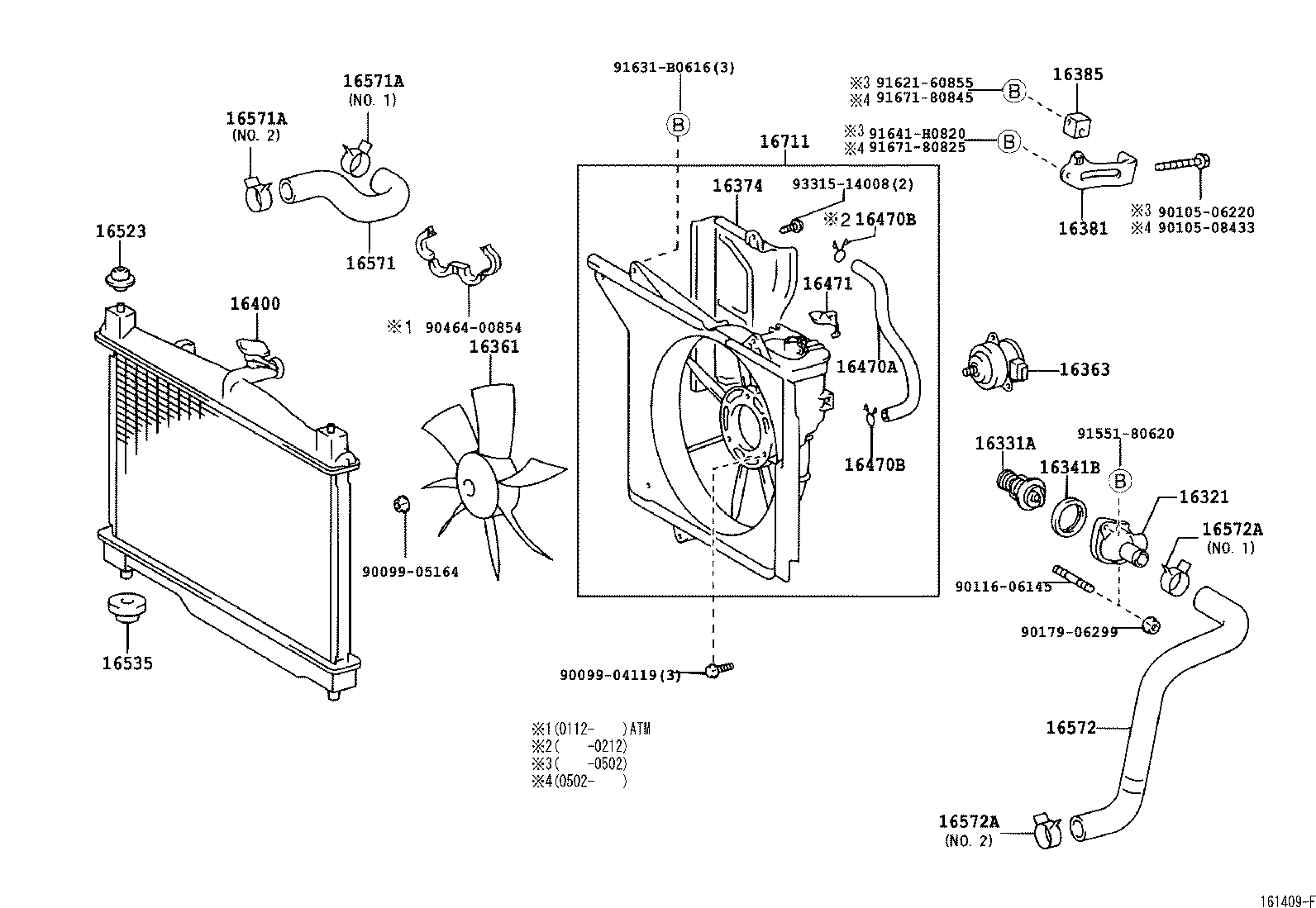  YARIS ECHO 3D 5D |  RADIATOR WATER OUTLET