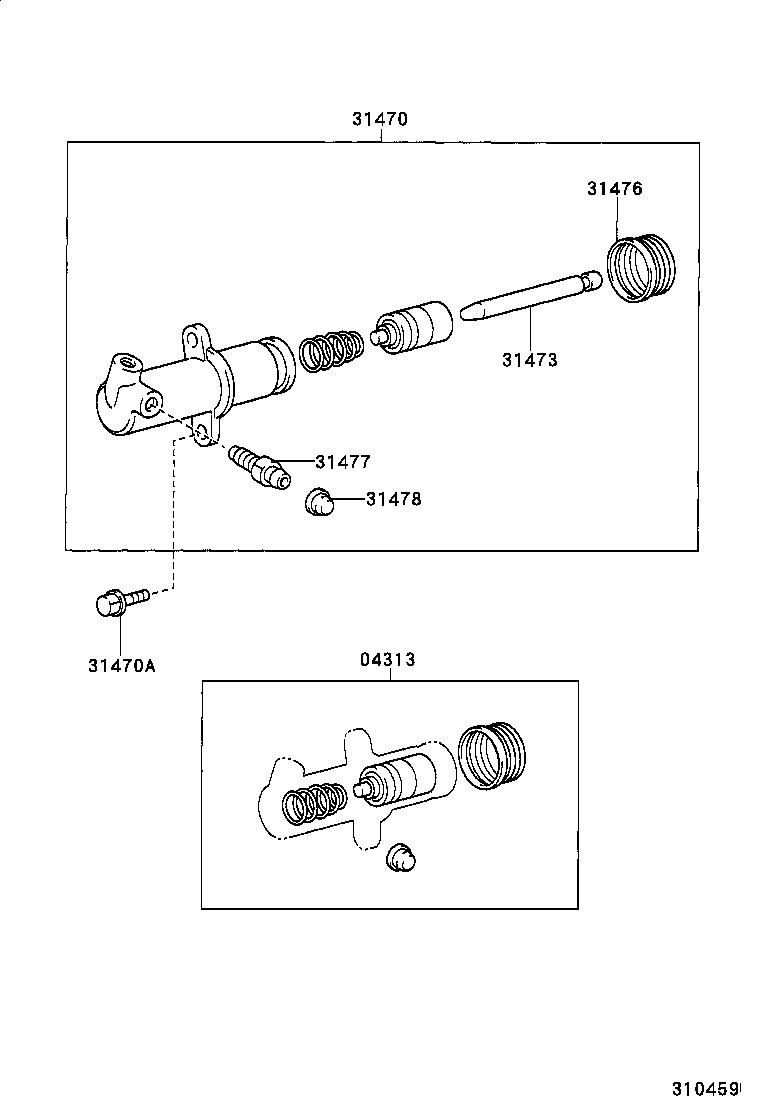  LAND CRUISER 100 105 |  CLUTCH RELEASE CYLINDER