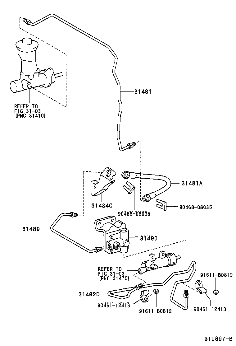  HILUX |  CLUTCH PEDAL FLEXIBLE HOSE