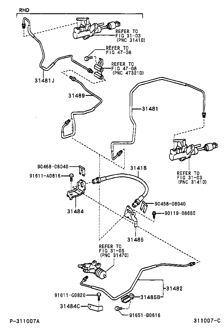  CAMRY |  CLUTCH PEDAL FLEXIBLE HOSE