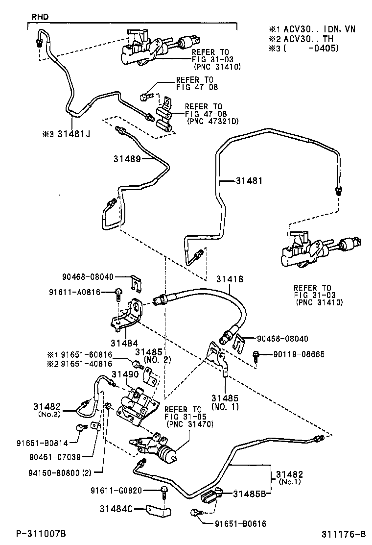  CAMRY |  CLUTCH PEDAL FLEXIBLE HOSE