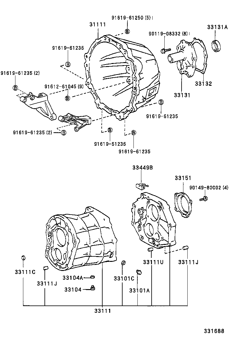  HILUX |  CLUTCH HOUSING TRANSMISSION CASE MTM