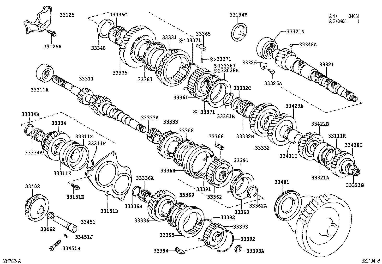  TOYOTA XA |  TRANSMISSION GEAR MTM