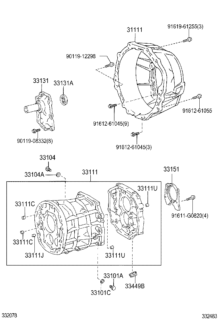  LAND CRUISER PRADO |  CLUTCH HOUSING TRANSMISSION CASE MTM