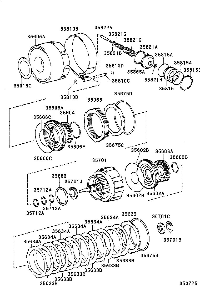  LS400 |  BRAKE BAND MULTIPLE DISC CLUTCH ATM