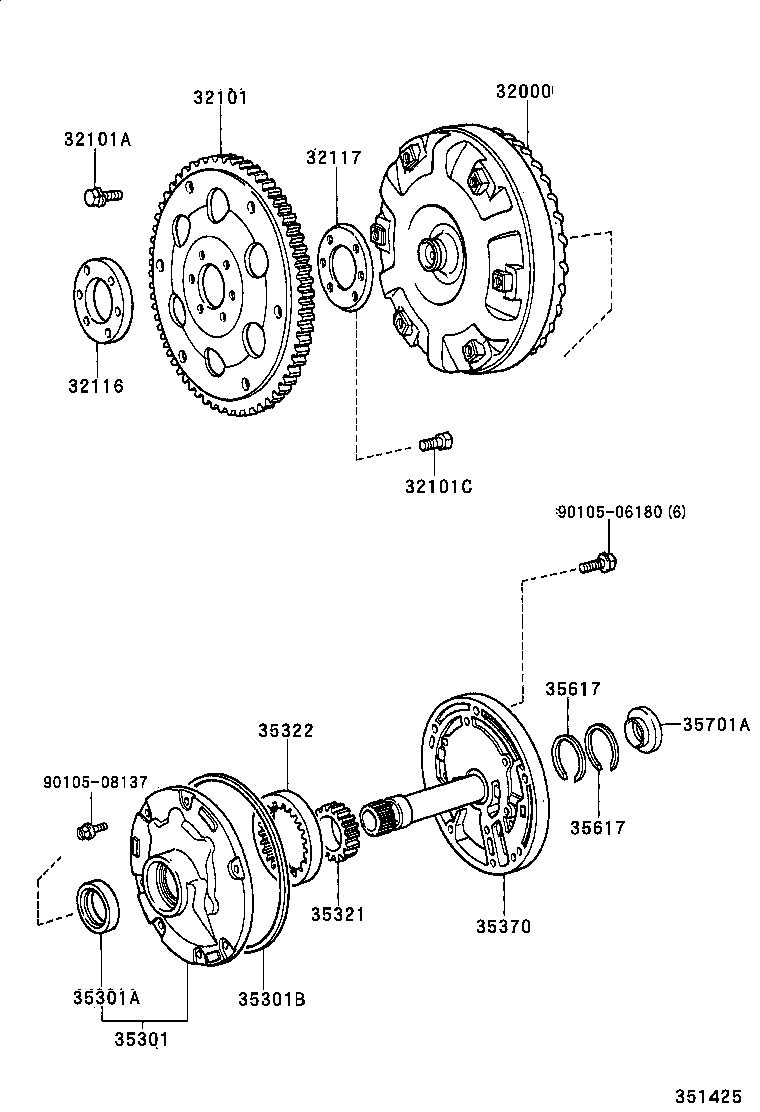  HIACE VAN COMUTER |  TORQUE CONVERTER FRONT OIL PUMP CHAIN ATM