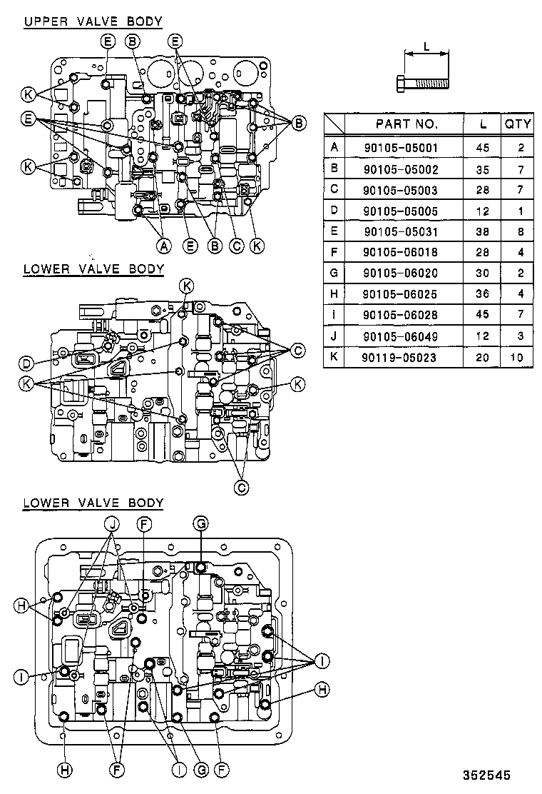  T U V |  VALVE BODY OIL STRAINER ATM