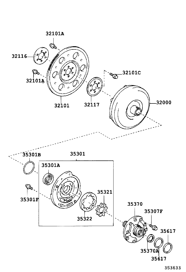  WISH |  TORQUE CONVERTER FRONT OIL PUMP CHAIN ATM