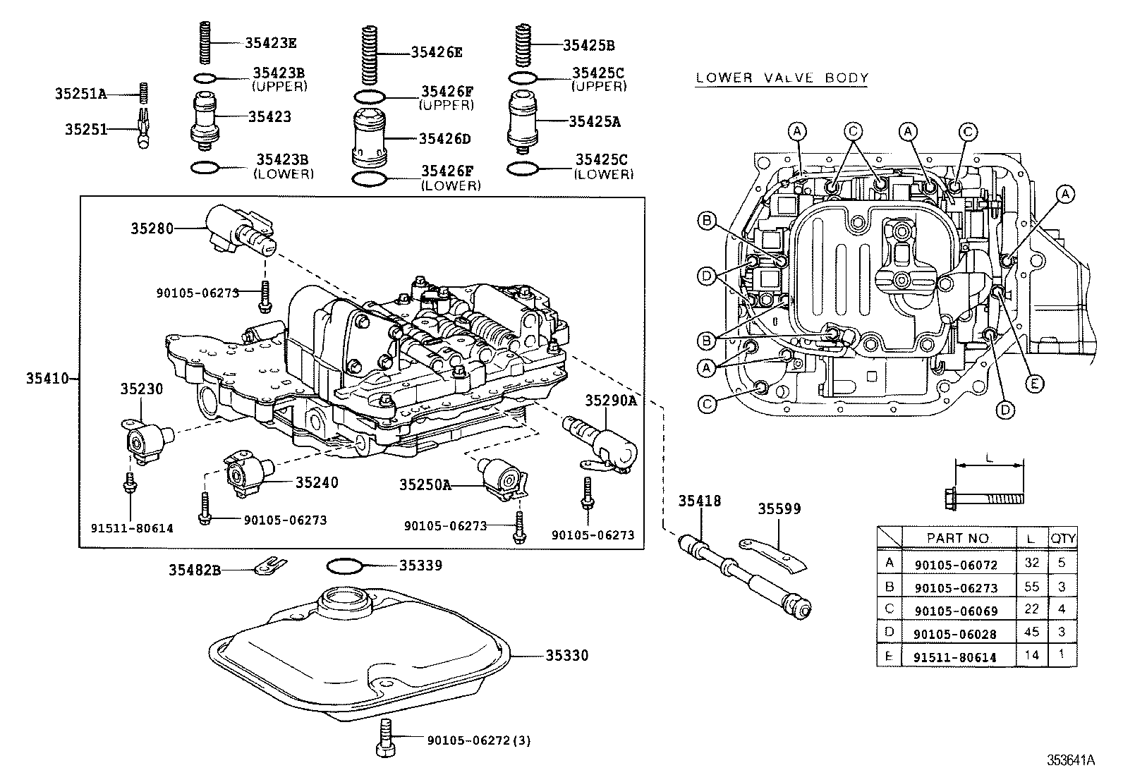  YARIS ECHO 4D |  VALVE BODY OIL STRAINER ATM