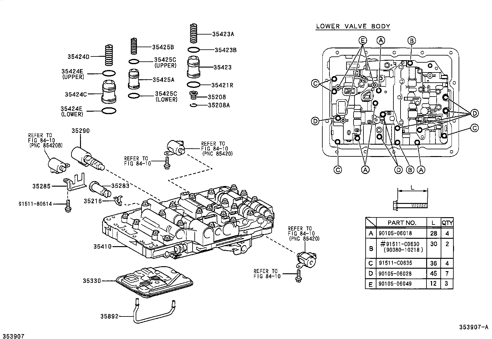  T U V |  VALVE BODY OIL STRAINER ATM