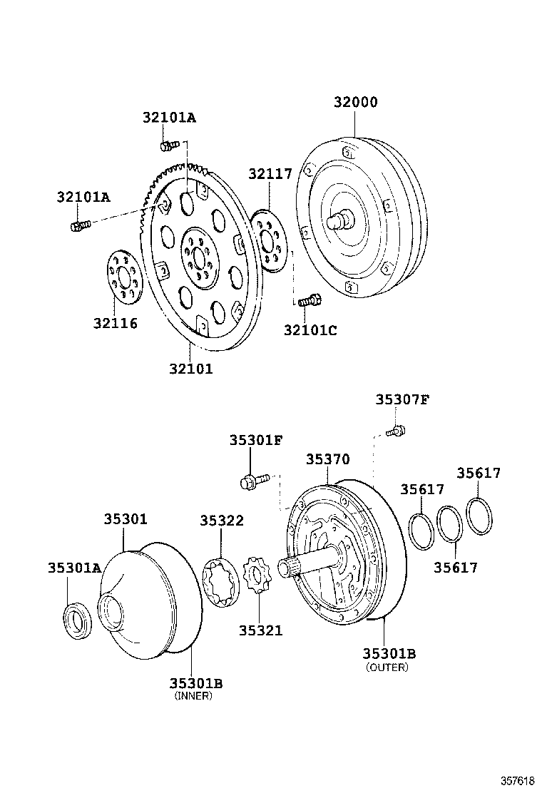  REIZ |  TORQUE CONVERTER FRONT OIL PUMP CHAIN ATM