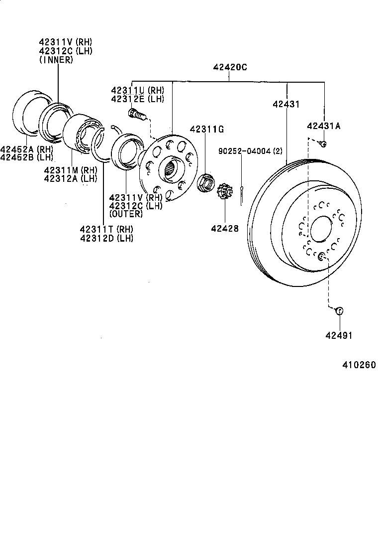  LS400 |  REAR AXLE SHAFT HUB