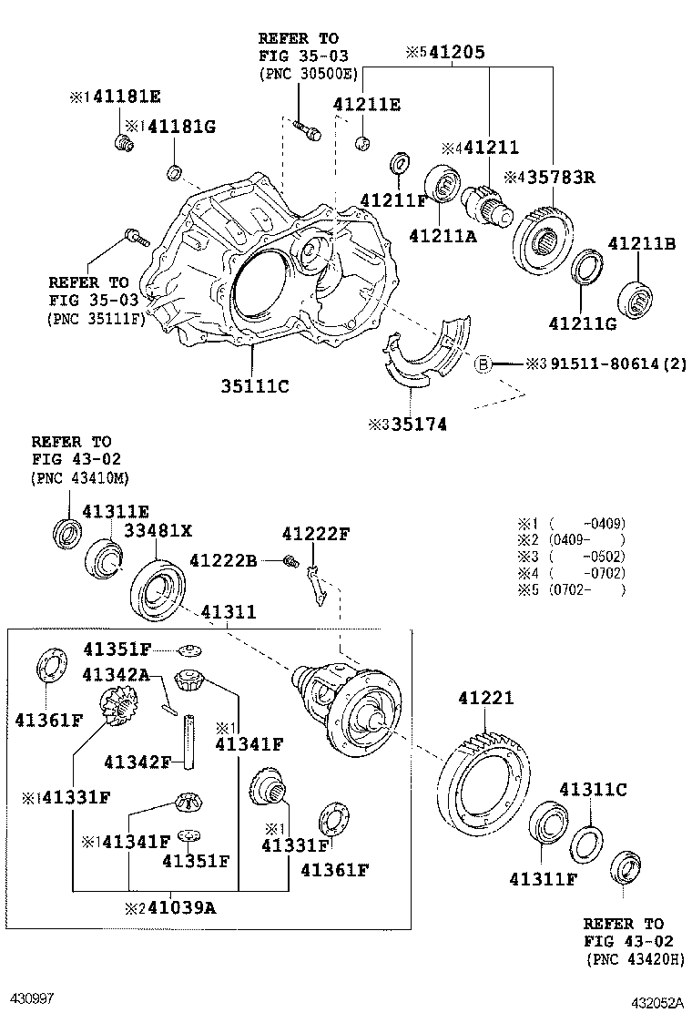  TOYOTA XA |  FRONT AXLE HOUSING DIFFERENTIAL