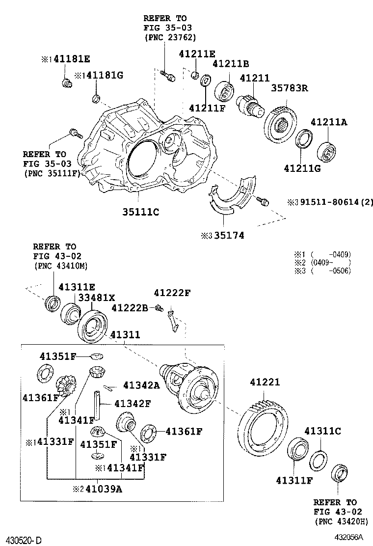  YARIS ECHO 4D |  FRONT AXLE HOUSING DIFFERENTIAL