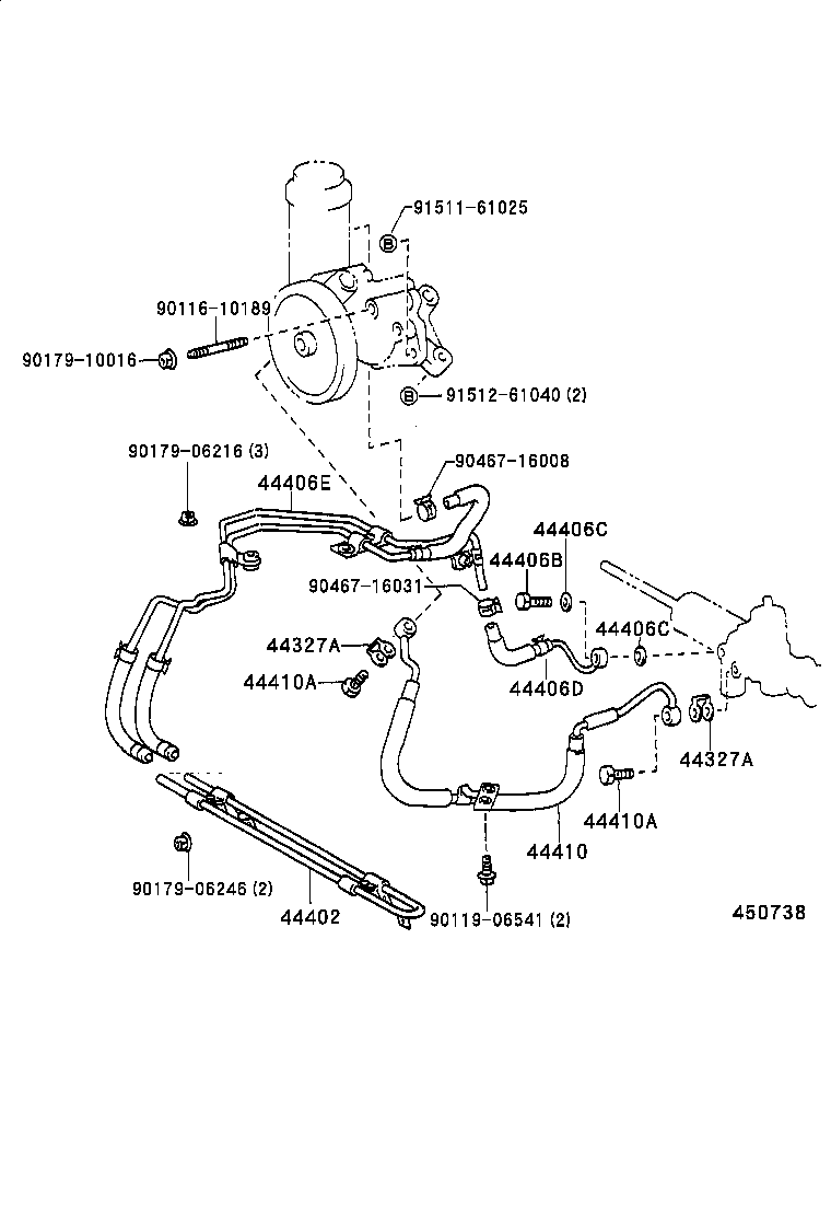  LS400 |  POWER STEERING TUBE