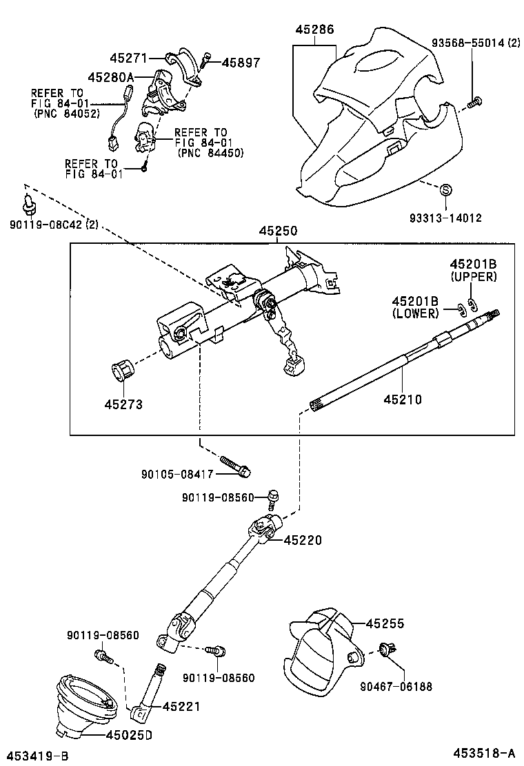  TOYOTA XA |  STEERING COLUMN SHAFT