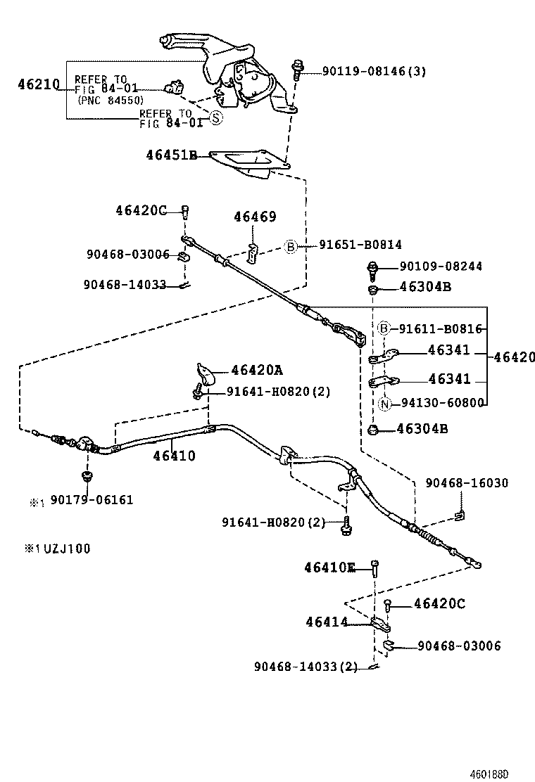  LX470 |  PARKING BRAKE CABLE