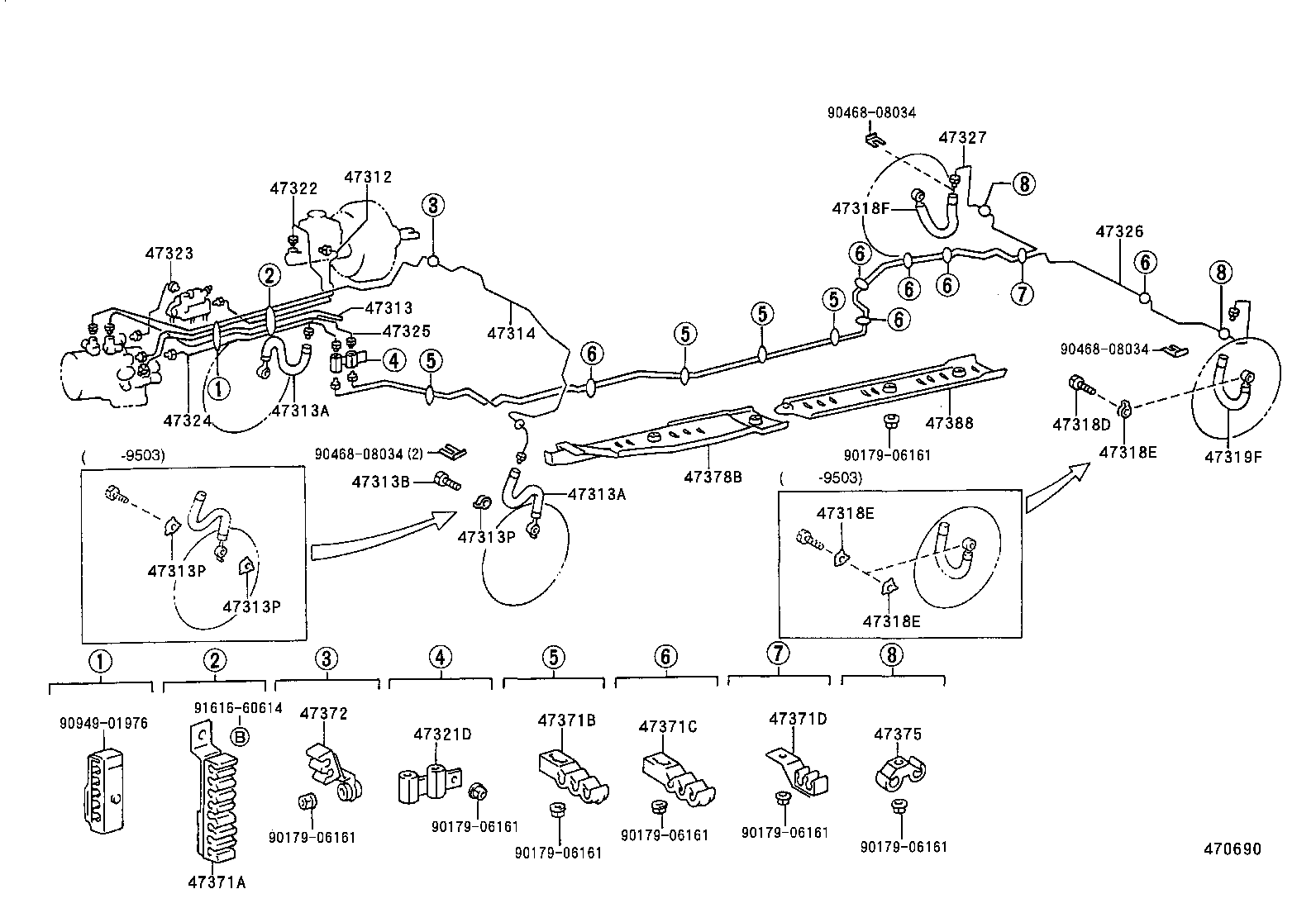  LS400 |  BRAKE TUBE CLAMP