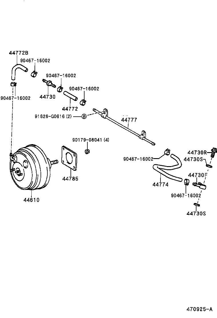  CROWN |  BRAKE BOOSTER VACUUM TUBE