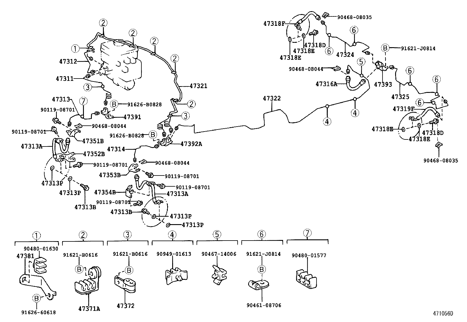  LX470 |  BRAKE TUBE CLAMP
