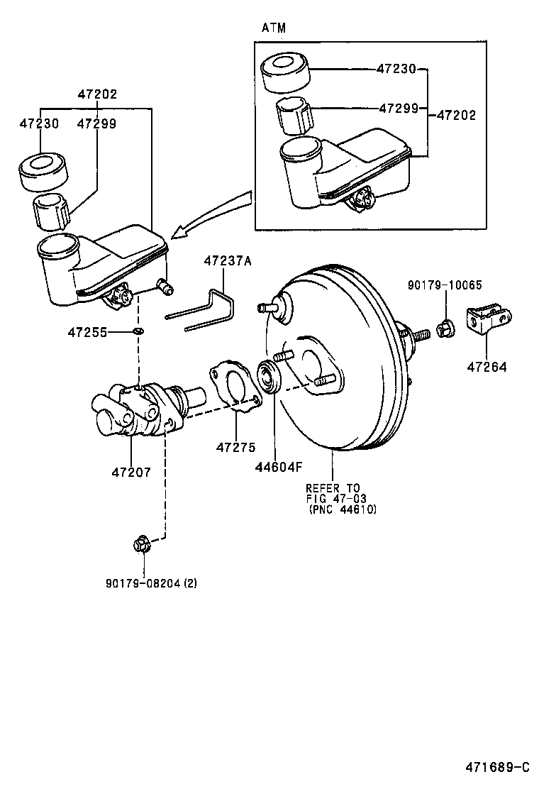  YARIS ECHO 3D 5D |  BRAKE MASTER CYLINDER