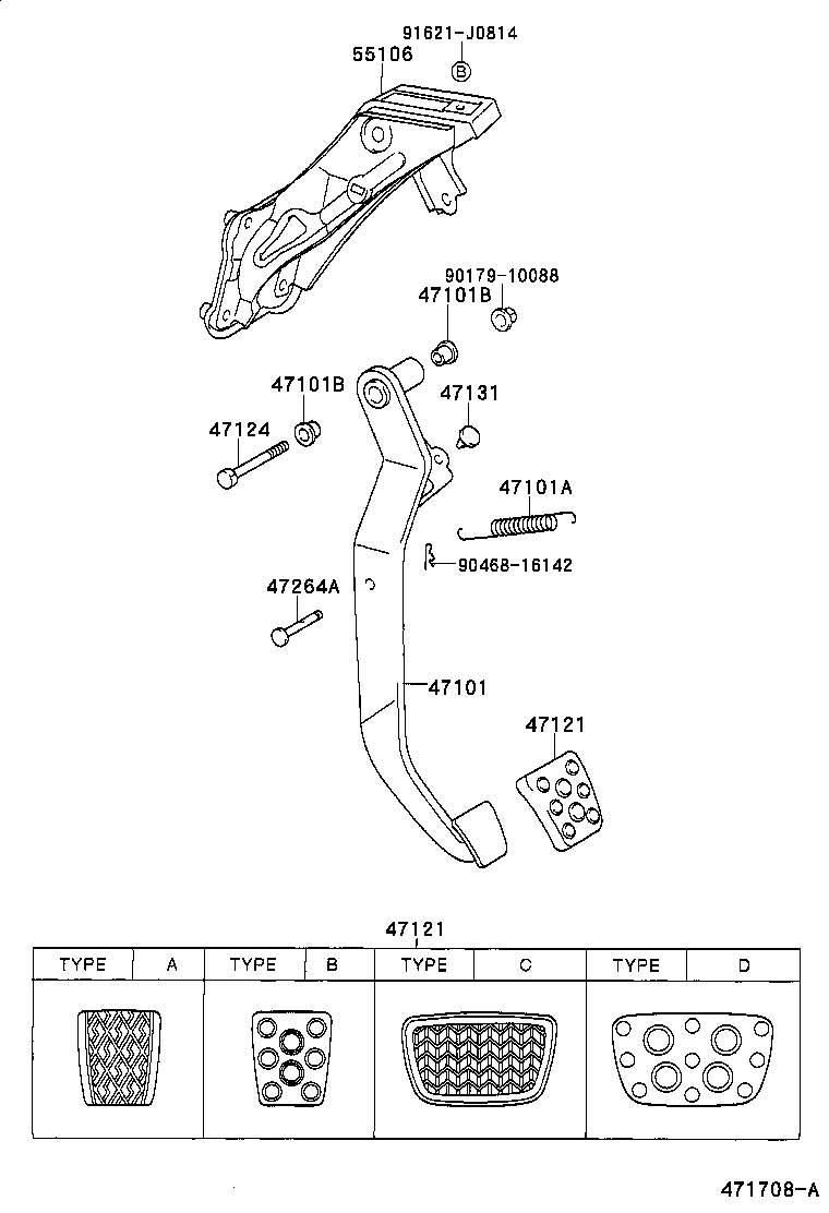  CELICA |  BRAKE PEDAL BRACKET