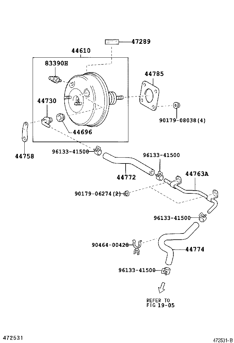  RAV4 |  BRAKE BOOSTER VACUUM TUBE