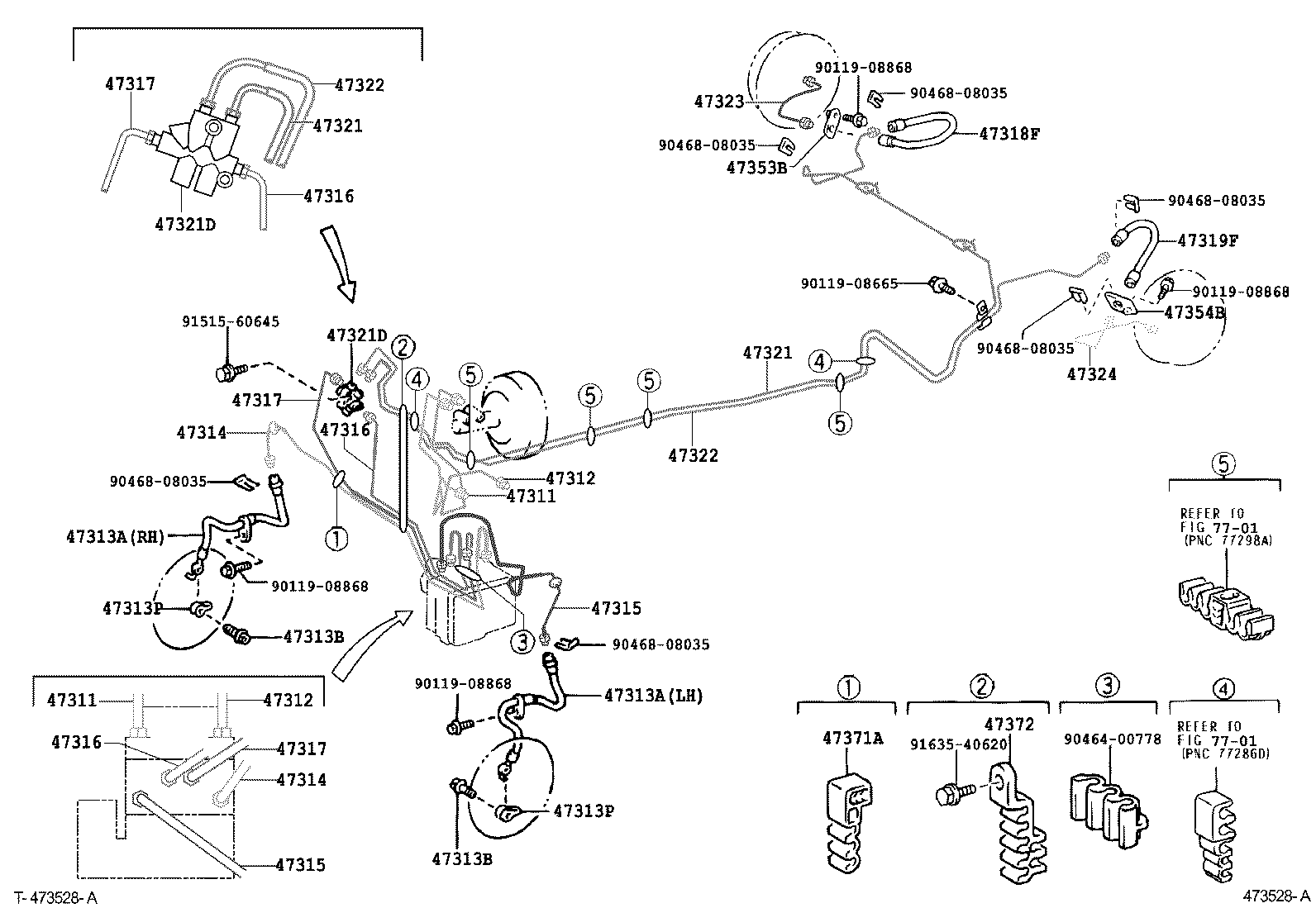  TOYOTA XA |  BRAKE TUBE CLAMP