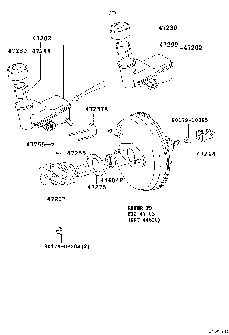  TOYOTA XA |  BRAKE MASTER CYLINDER