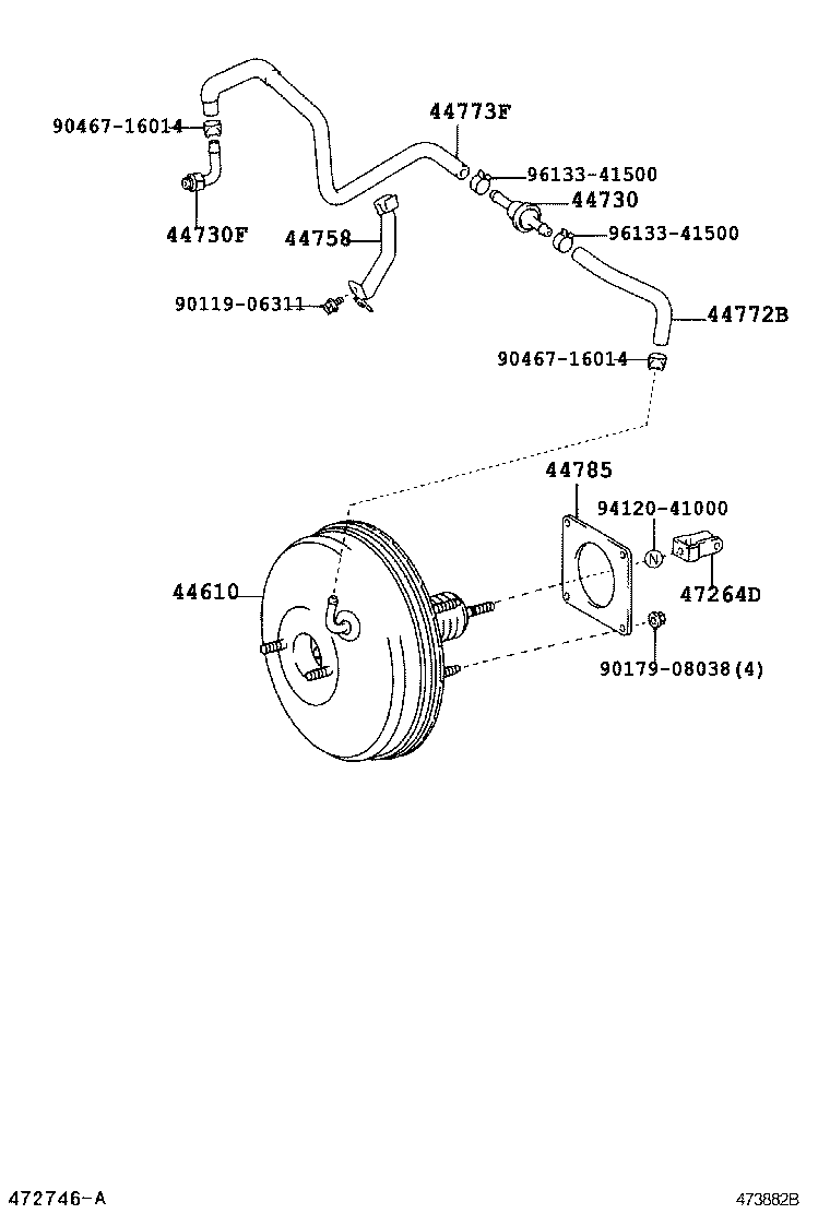  CAMRY |  BRAKE BOOSTER VACUUM TUBE