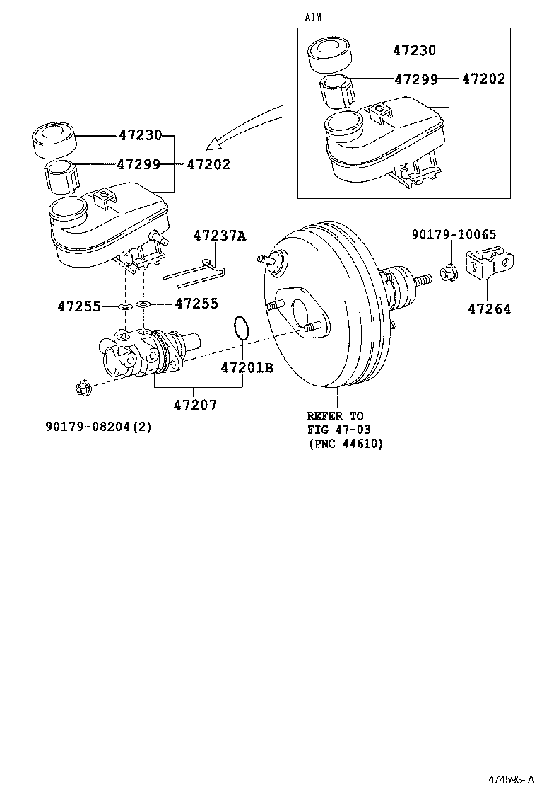  TOYOTA XA |  BRAKE MASTER CYLINDER