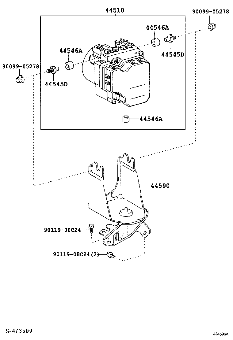  TOYOTA XA |  BRAKE TUBE CLAMP